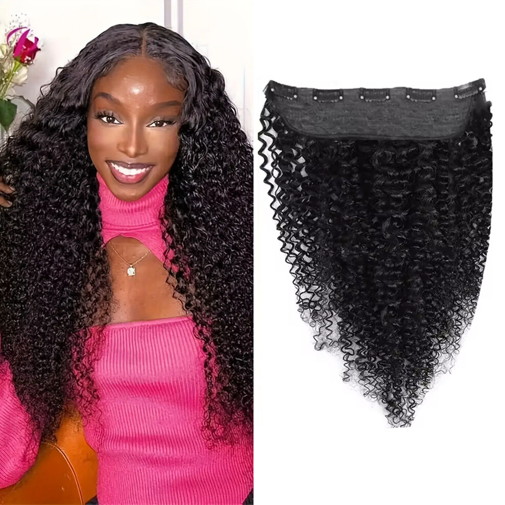 Seamless Clip In Hair Extensions Human Hair - 1 stuks clips in één stuk