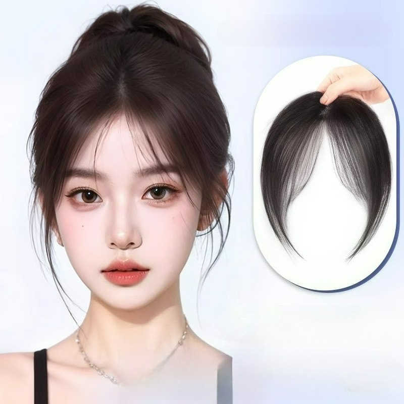 Seamless Clip In Hair Extensions Human Hair - Ultra Licht Menselijk Haar Pony Voorhoofd