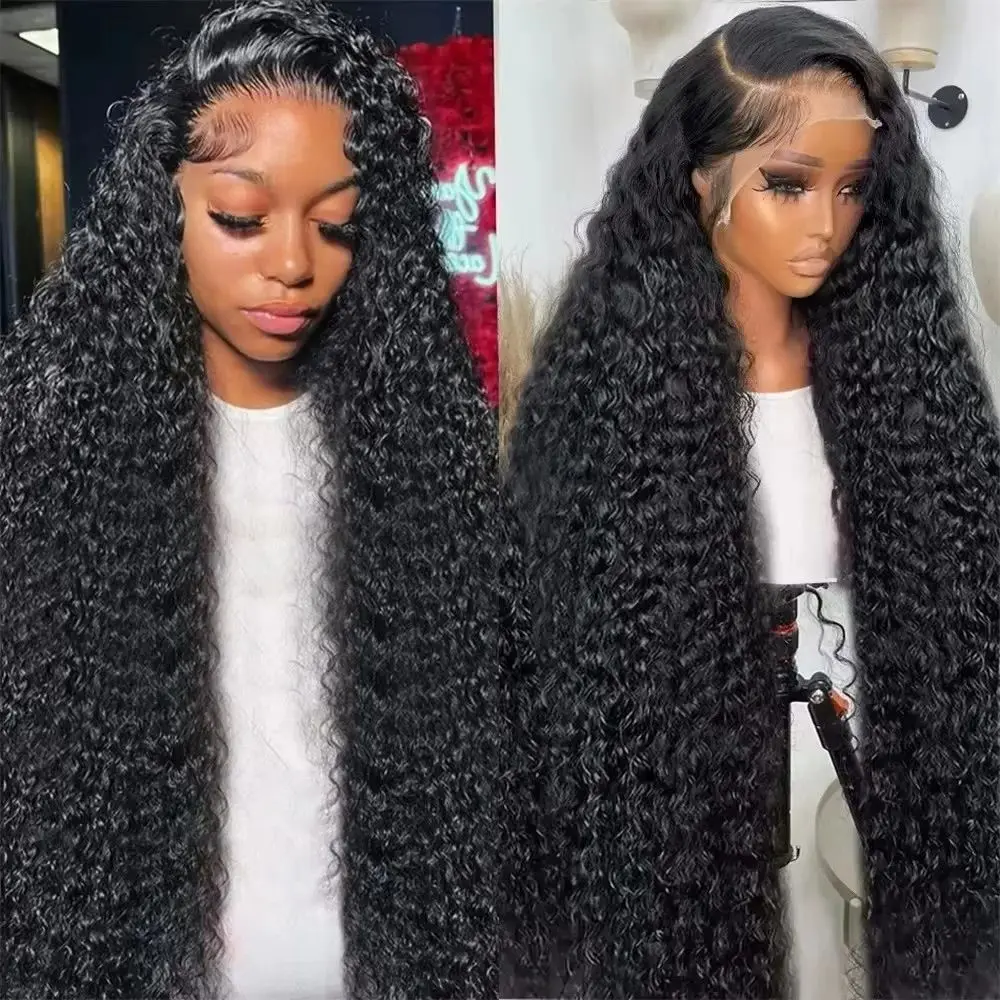 Human Hair Wigs - 200 Density Natuurlijk Gekleurde Diep Gekrulde