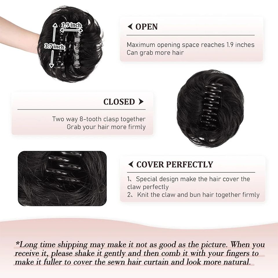 Oost Synthetische Chignon Romm - Claw Clip Messy Bun Hair Piece recensie en prijs