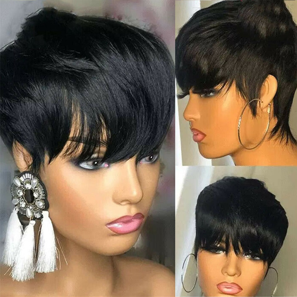 Kort mensenhaar pruiken pixie  - Short Pixie Cut Wig Human Hair Cheap recensie en prijs