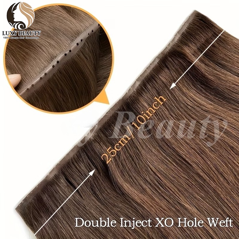 Bruine vlinderhaarextensions m - Invisible Tape In Extensions Real Hair recensie en prijs