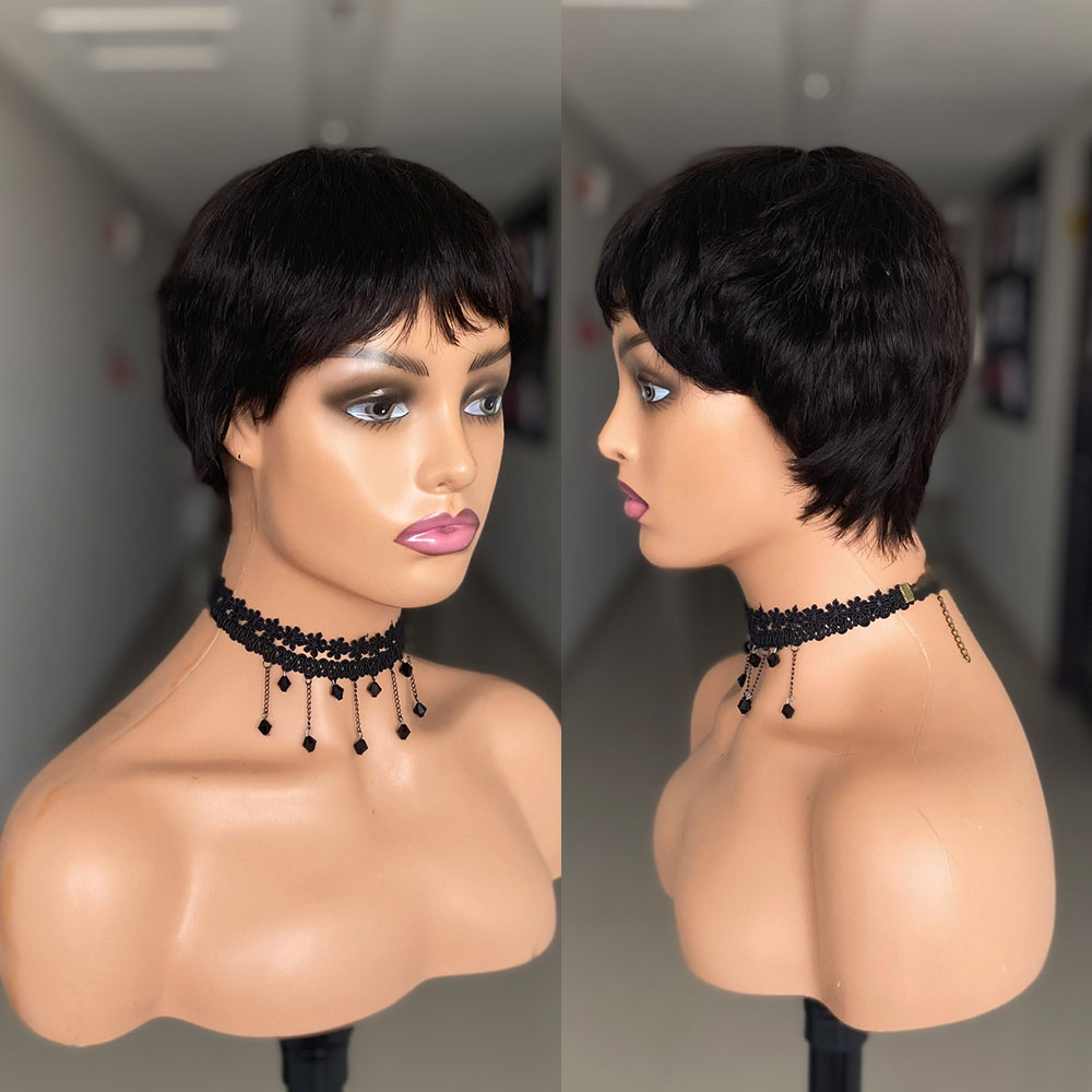 Korte Rechte Menselijk Haar Pr - Short Pixie Cut Wig Human Hair Cheap recensie en prijs
