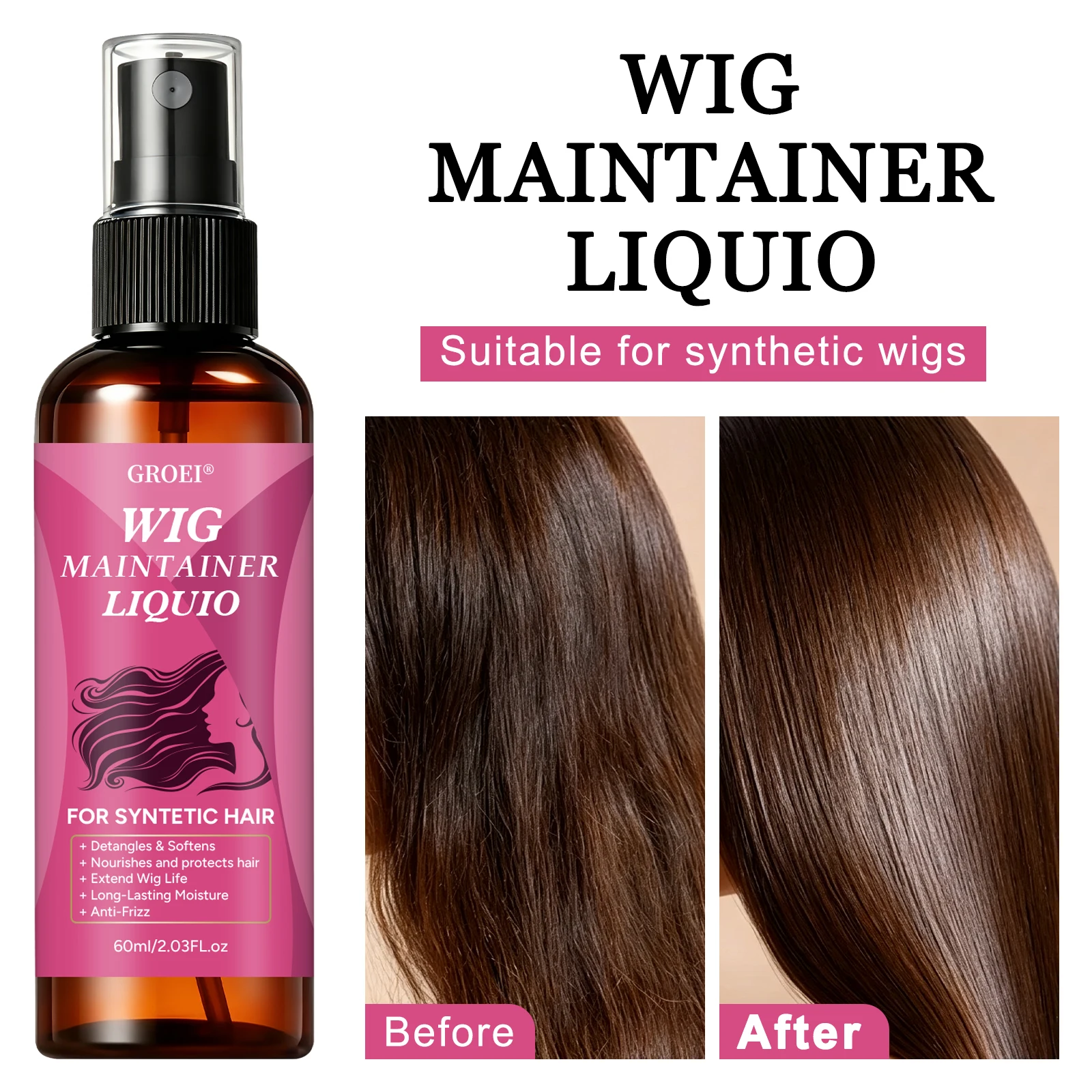 GROEI Anti-Frizz Haarverzorgin - Synthetic Wigs recensie en prijs