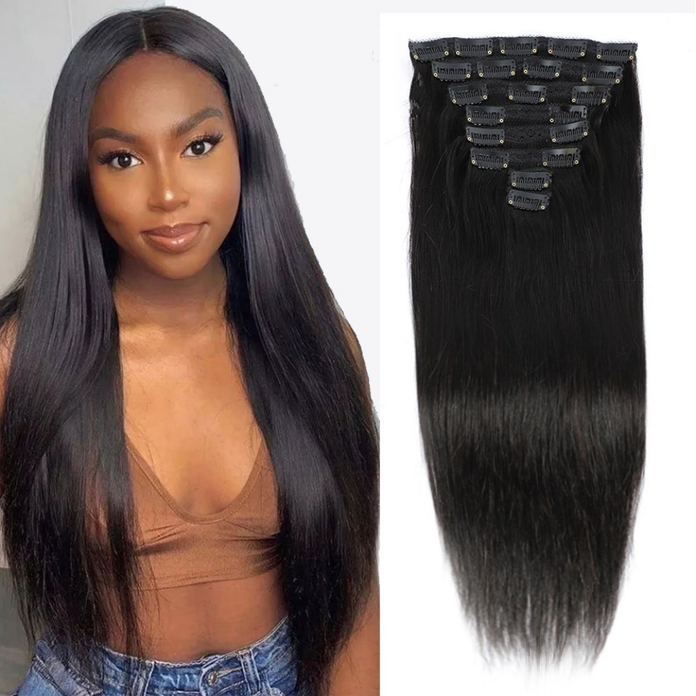 Natuurlijke rechte clip-in ext - Seamless Clip In Hair Extensions Human Hair recensie en prijs