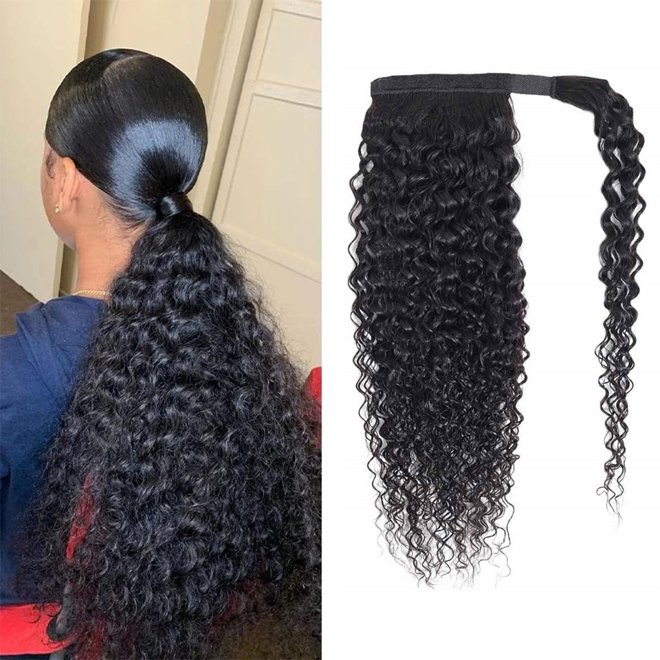 Kinky krullende paardenstaart  - Seamless Clip In Hair Extensions Human Hair recensie en prijs