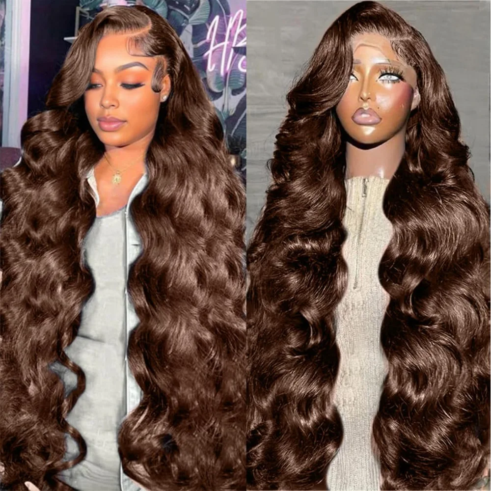 Chocolade # 4 Body Wave pruik  - Hd Lace Frontal Wig Human Hair Pre Plucked recensie en prijs