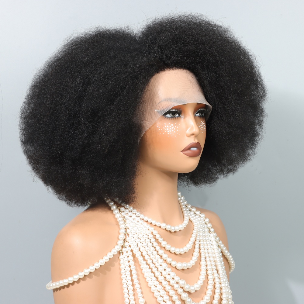 14 inch Afro pruiken voor zwar - Glueless Wear And Go Human Hair Wig recensie en prijs