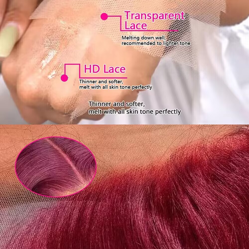 200 Density Burgundy Deep Wave - Lace Front Wigs recensie en prijs